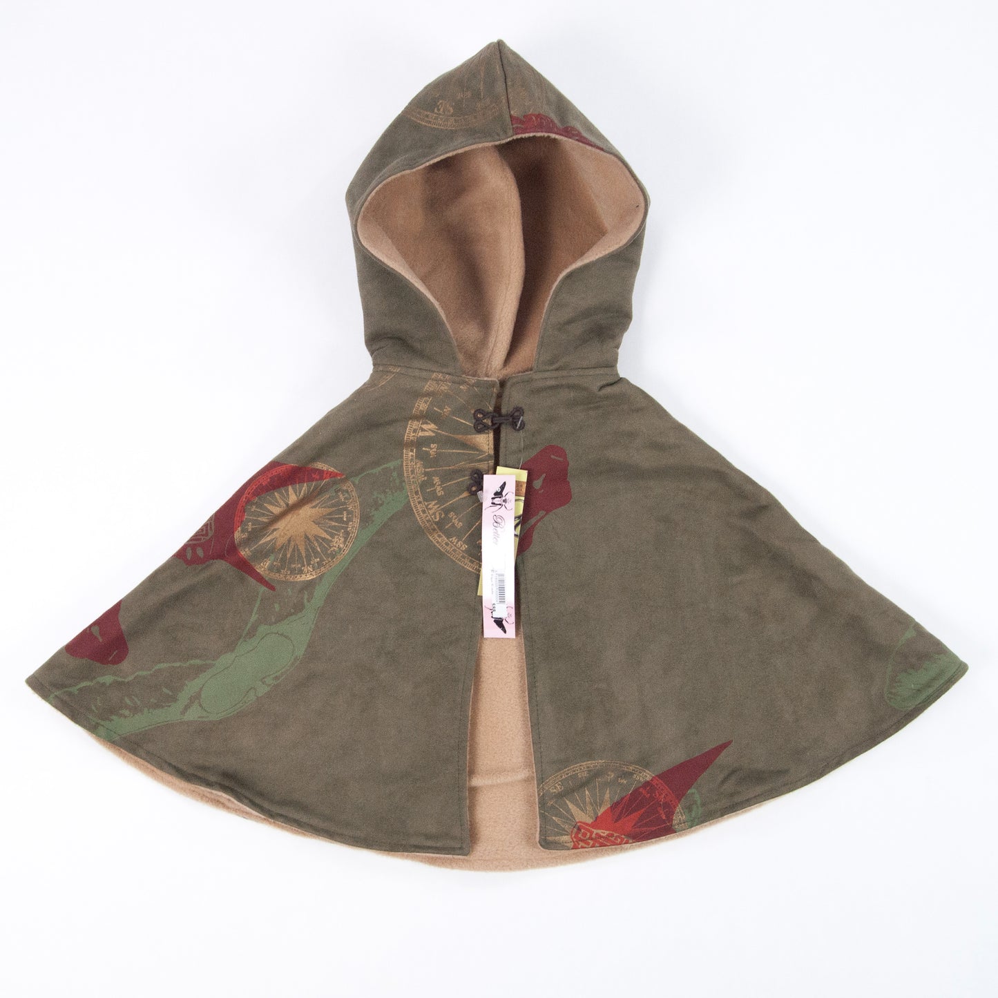 Kids Hooded Cape // Olive Green