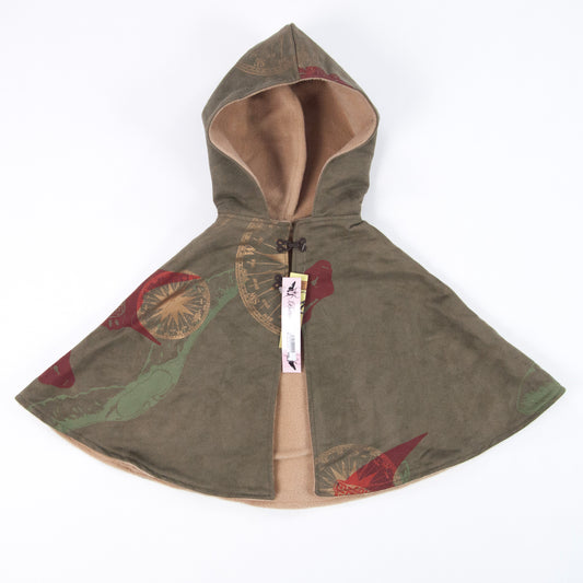 Kids Hooded Cape // Olive Green