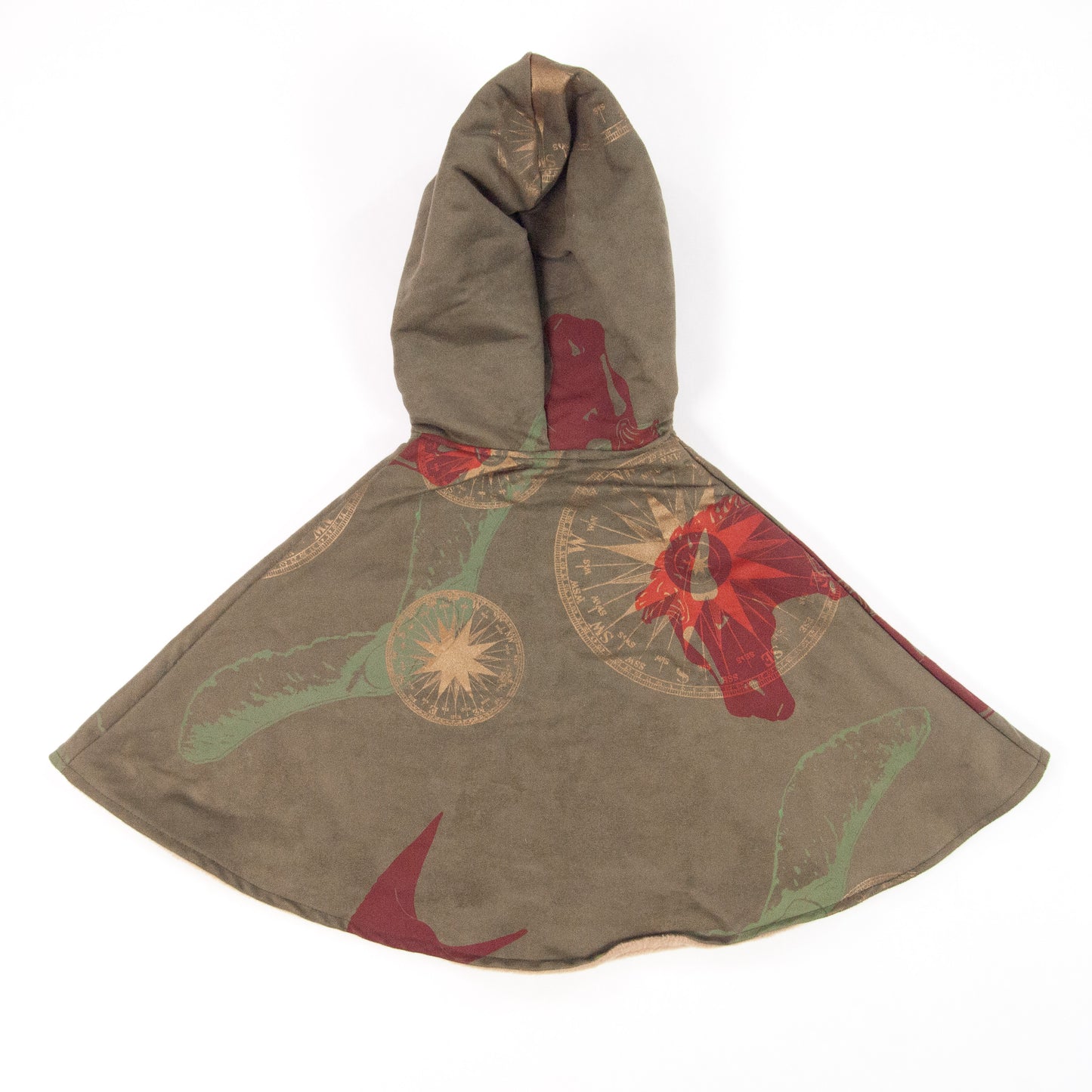 Kids Hooded Cape // Olive Green