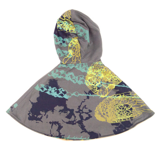 Kids Hooded Cape // Grey