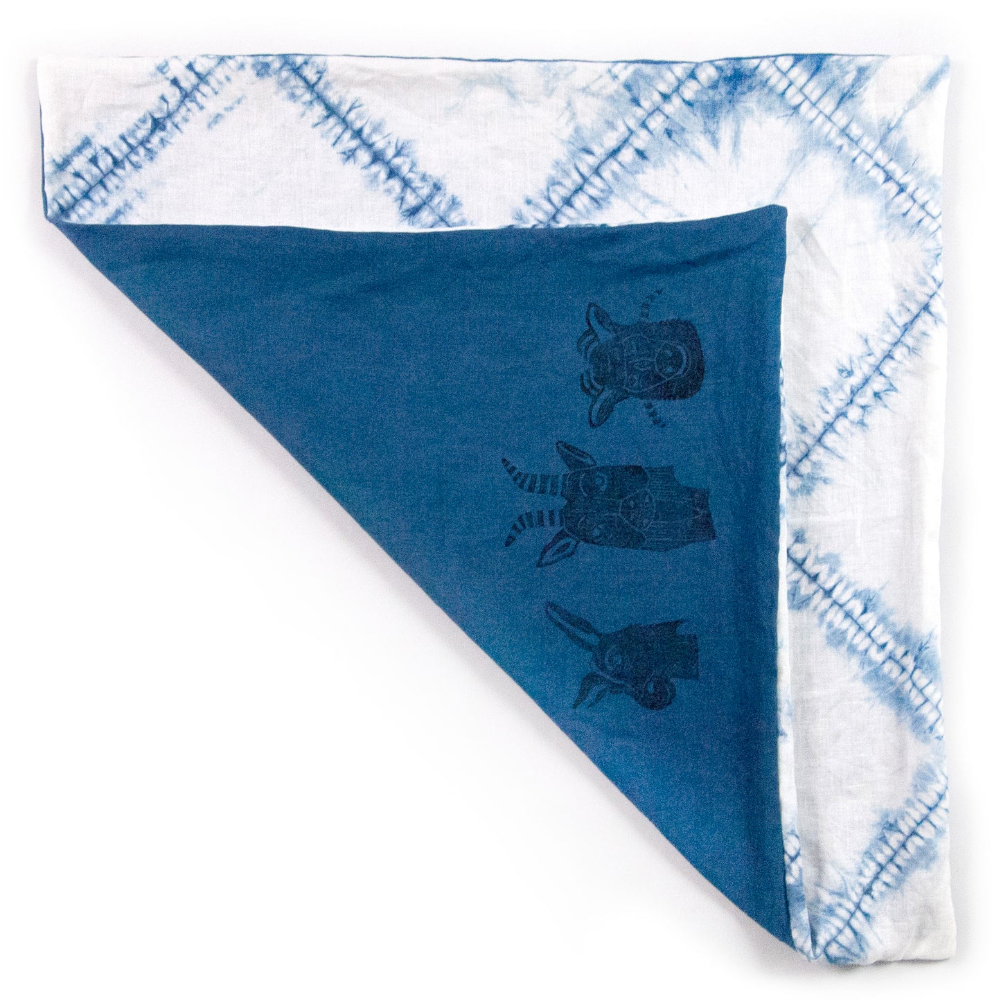 Indigo Dyed Linen Throws Pillow Covers