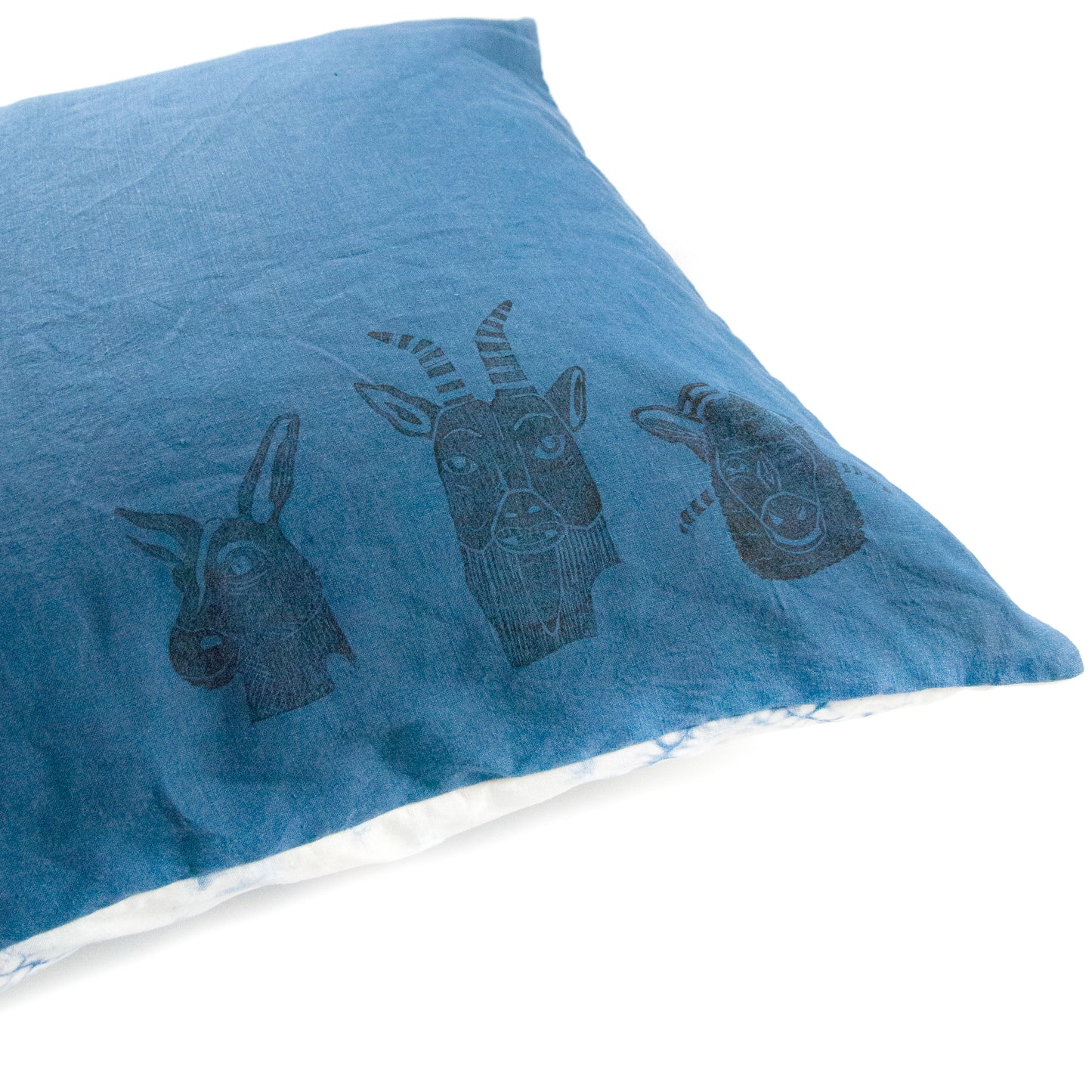 Indigo Dyed Linen Throws Pillow Covers