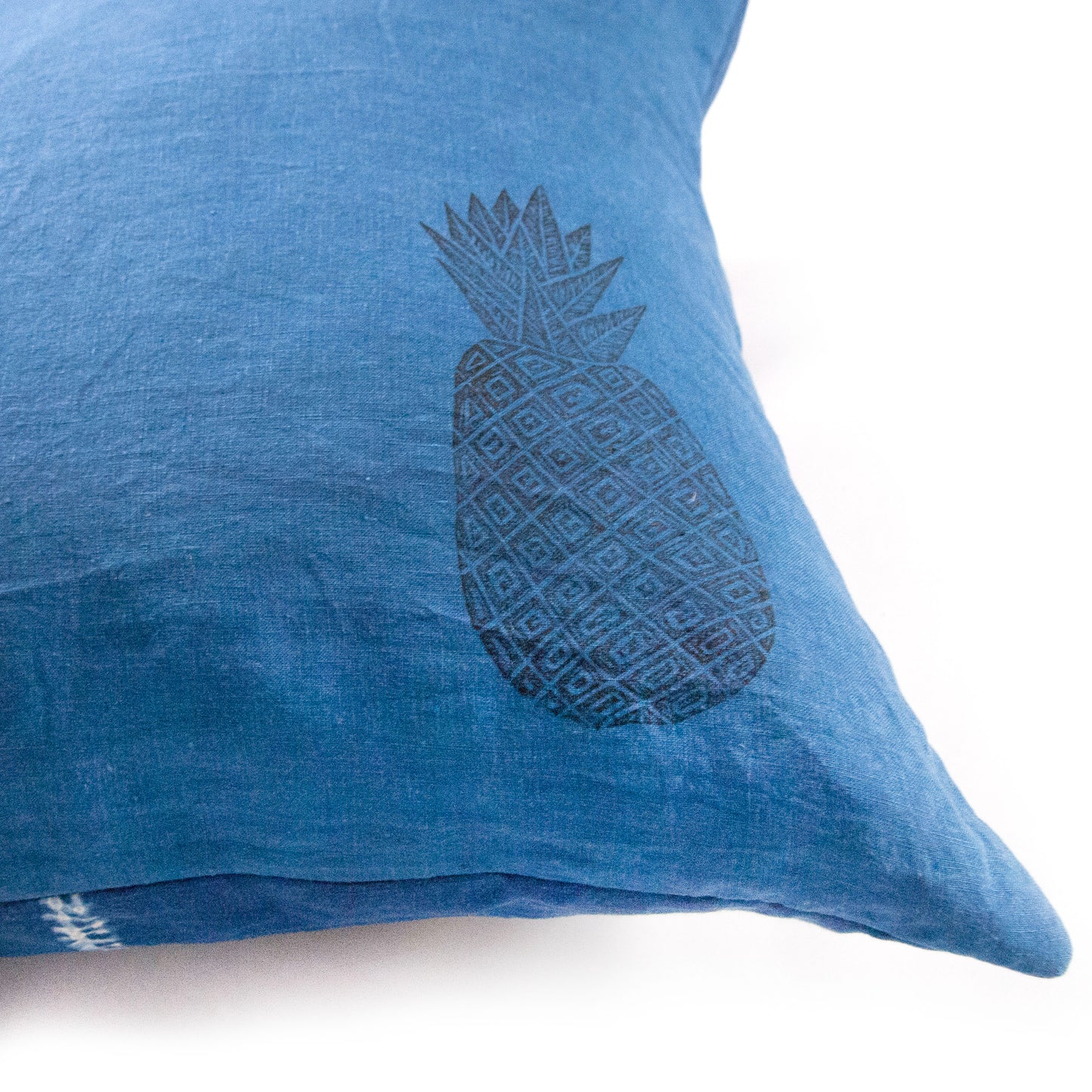 Indigo Dyed Linen Throws Pillow Covers