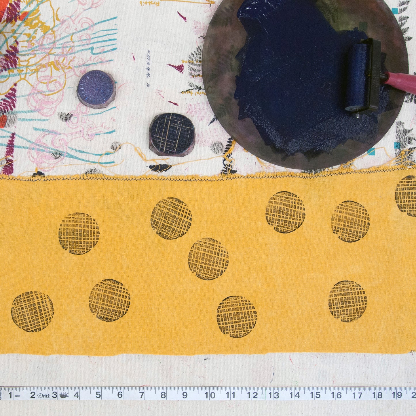 Extended Blockprinting on Textiles Workshop