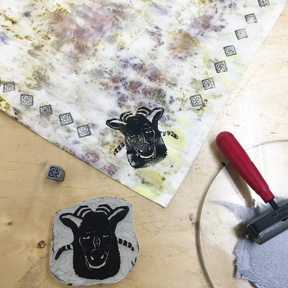 Extended Blockprinting on Textiles Workshop