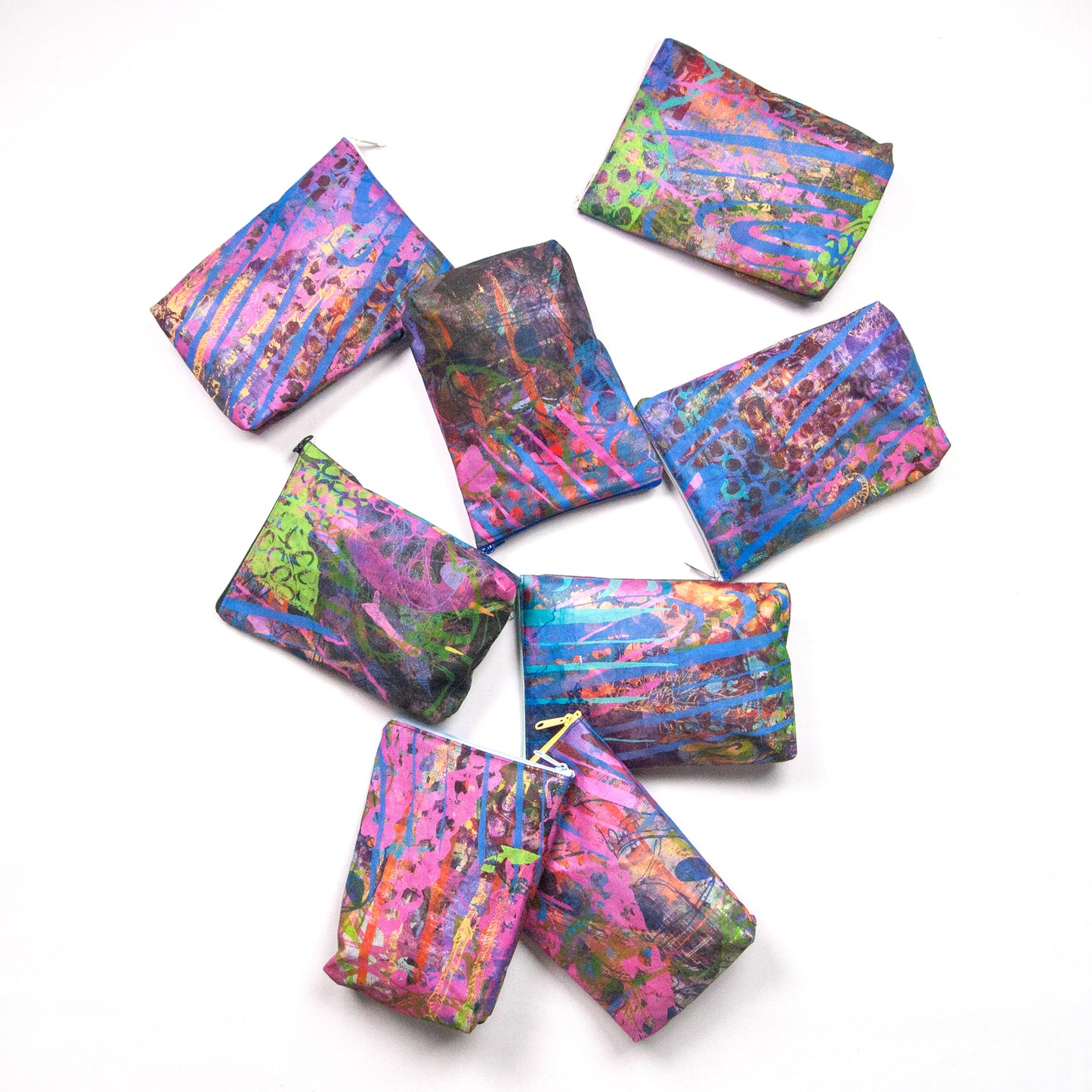 Print Table Drop-clothe Zip Pouch