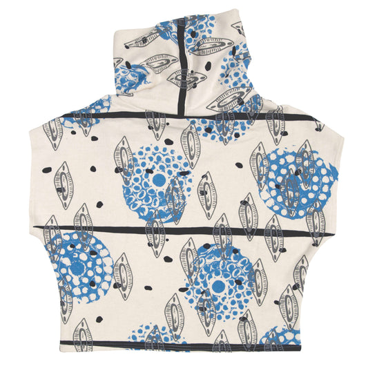 Hemp Fleece Cowl // Periwinkle Fireworks Remnants Etc on Cream