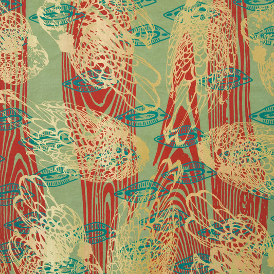 Printed Avocado Green Custom High Neck Cozy Top