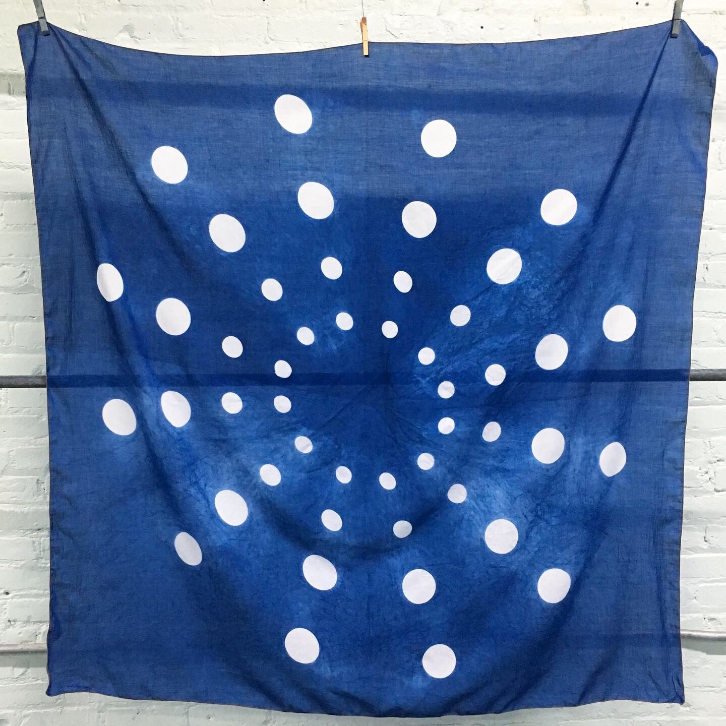 Large Shibori Indigo Bamboo Scarves