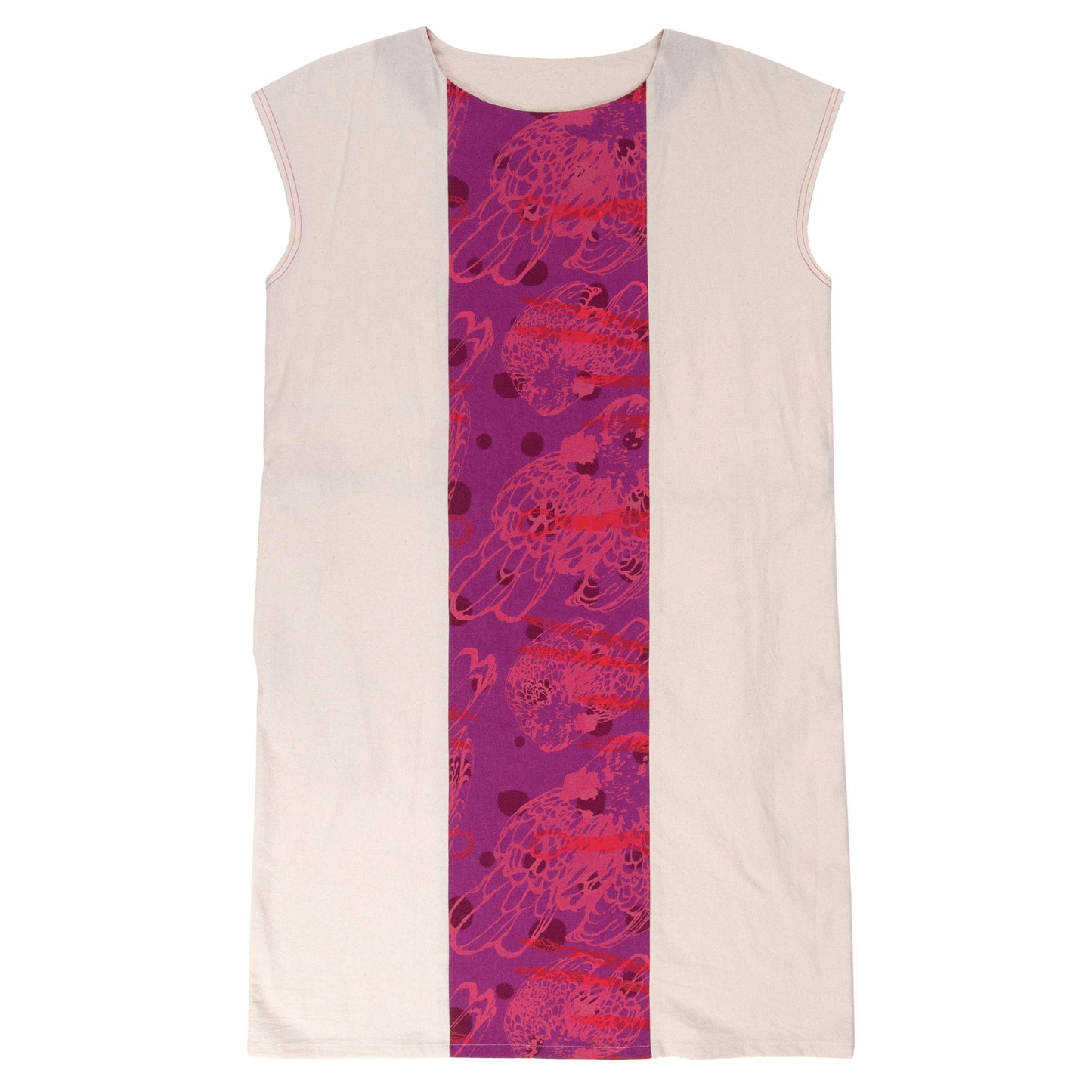 Panel Dress with Magenta