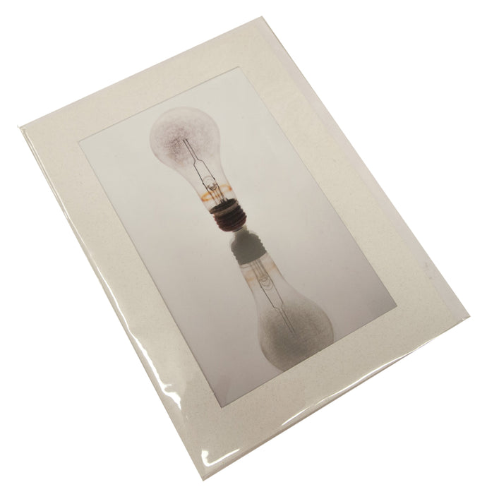 Light Bulb Mirrored Photograph Card