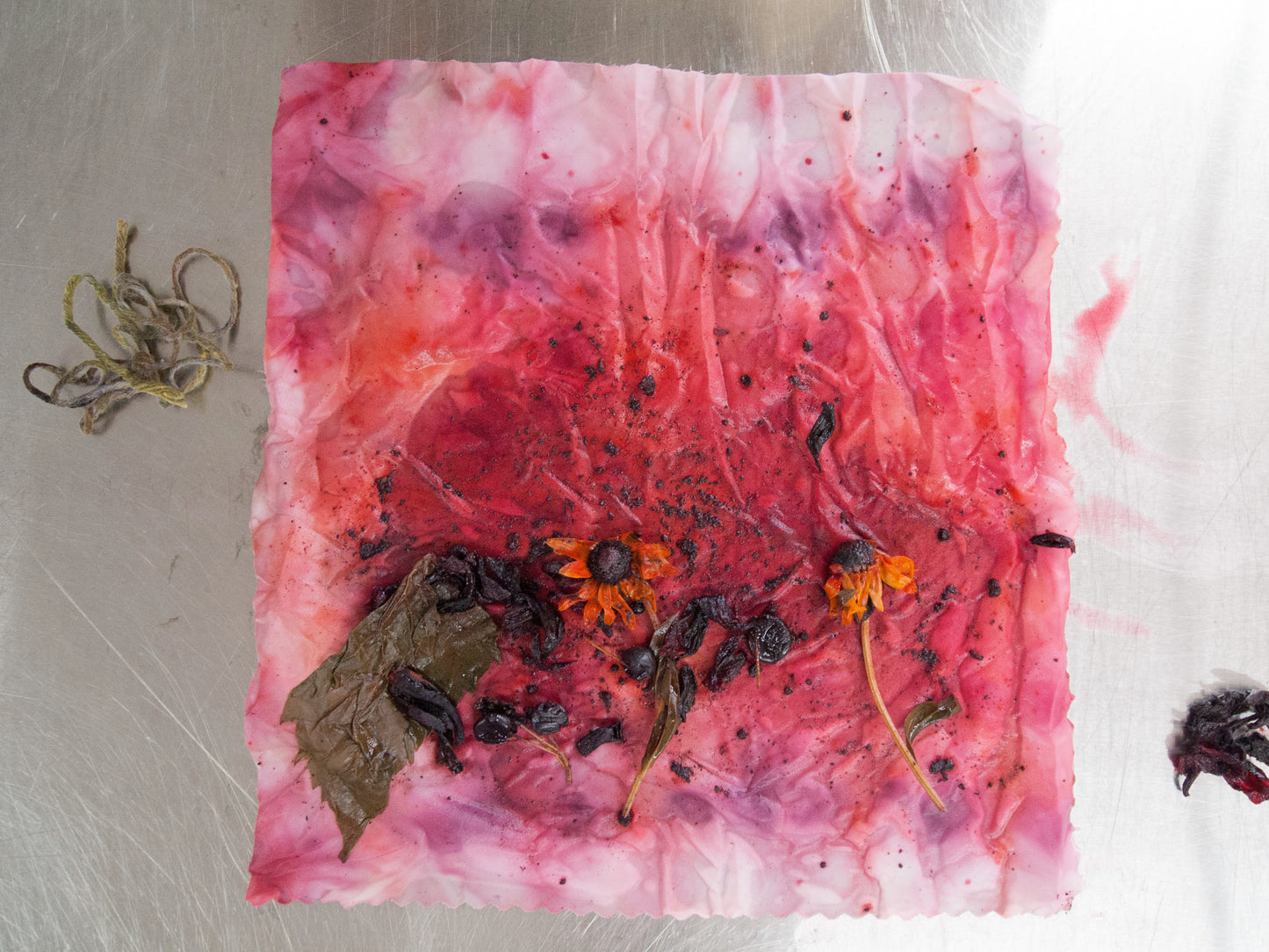 Bundle Dyeing with Floral, Fauna, Food, and Rust