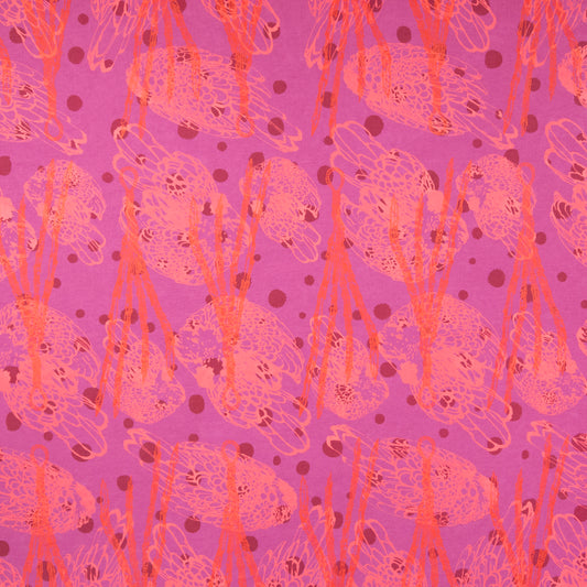 Printed Fuchsia Custom High Neck Cozy Top