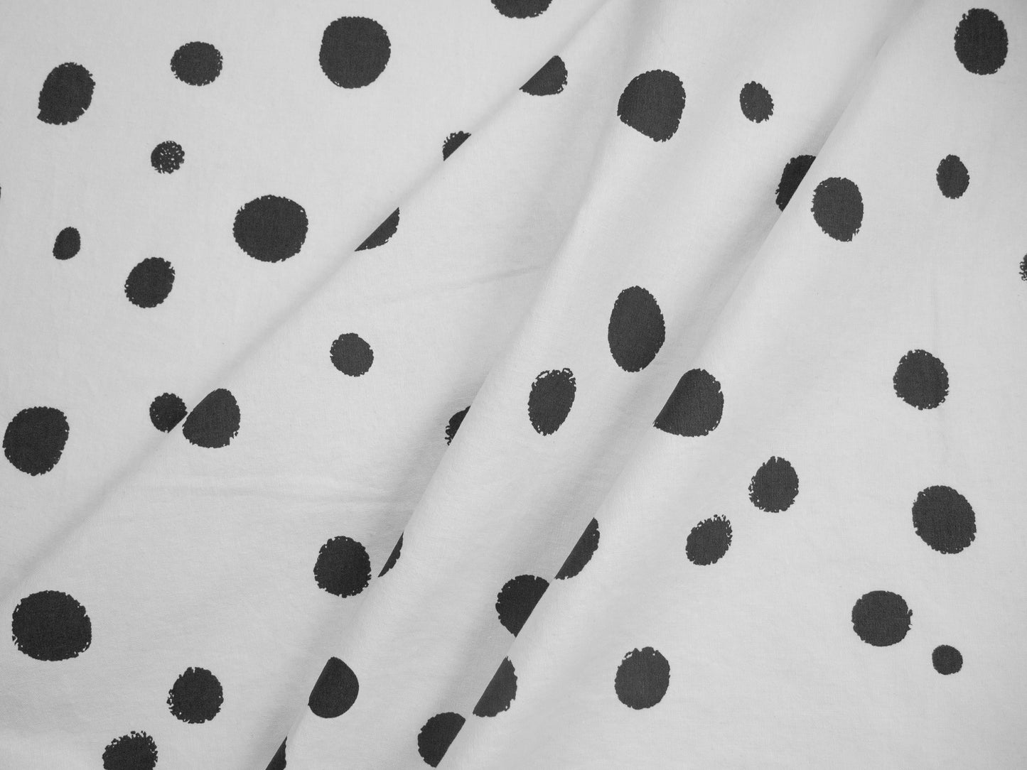 Hand Screenprinted Cotton/Linen  by Yard // Custom Polka Dots Any Color