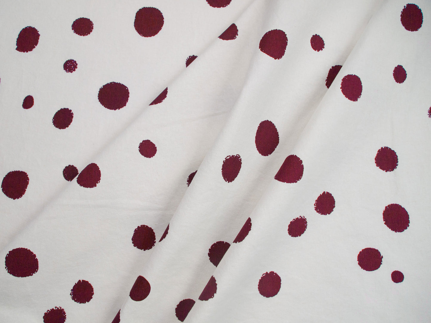 Hand Screenprinted Cotton/Linen  by Yard // Custom Polka Dots Any Color