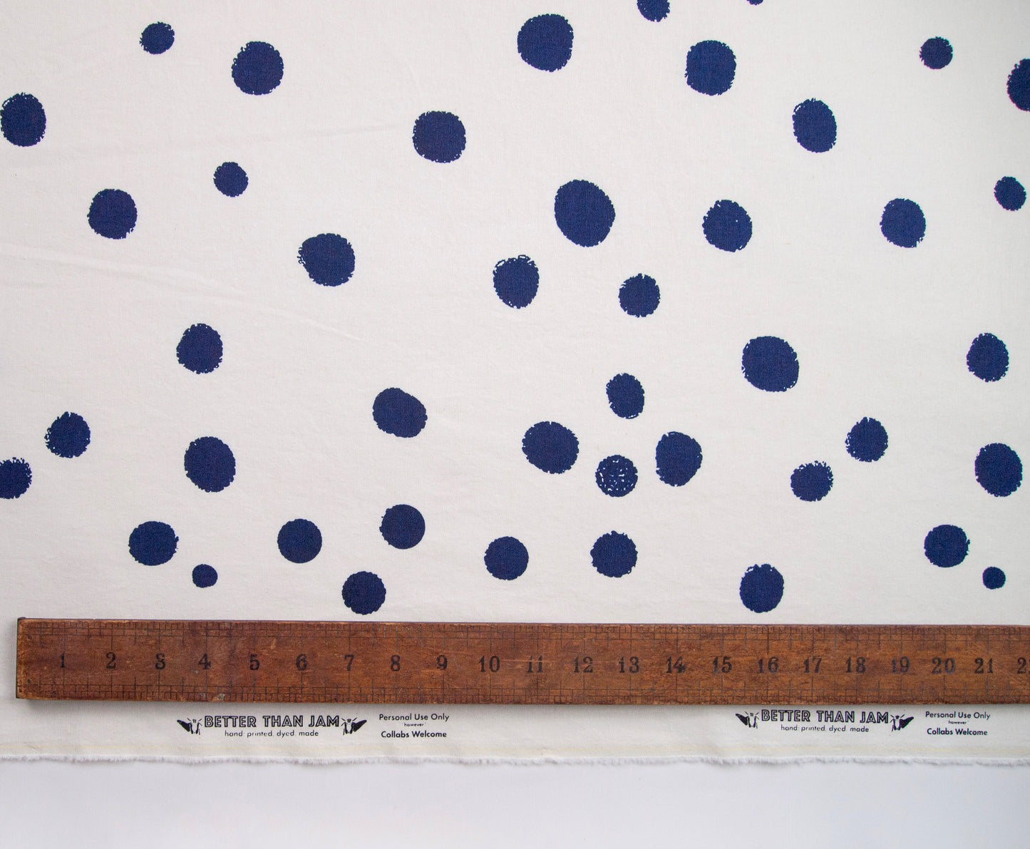 Hand Screenprinted Cotton/Linen  by Yard // Custom Polka Dots Any Color