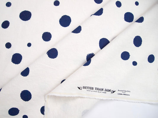 Hand Screenprinted Cotton/Linen  by Yard // Custom Polka Dots Any Color