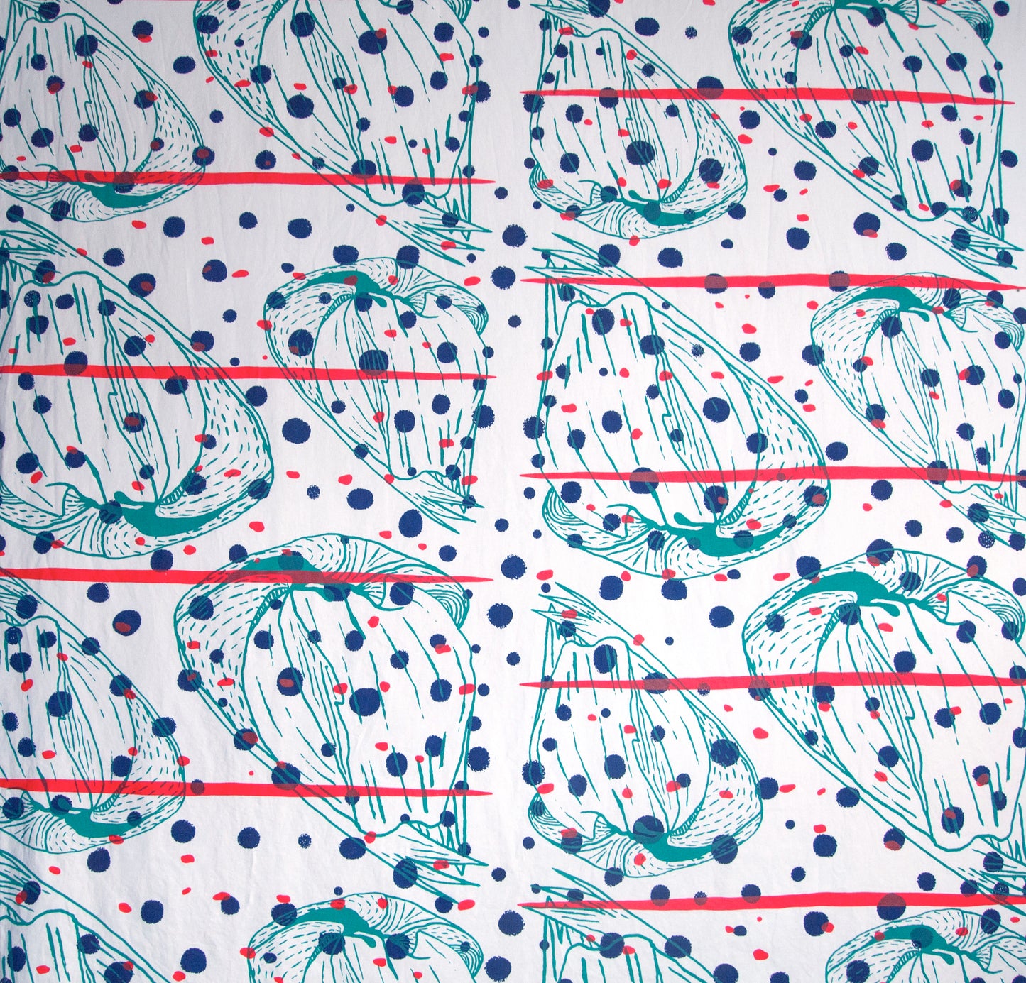 Printed Cream Custom High Neck Cozy Top 3