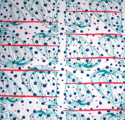 Printed Cream Custom High Neck Cozy Top 3