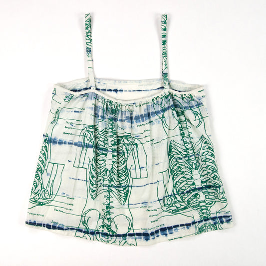 Summer Linen Tank Top // shibori skeleton