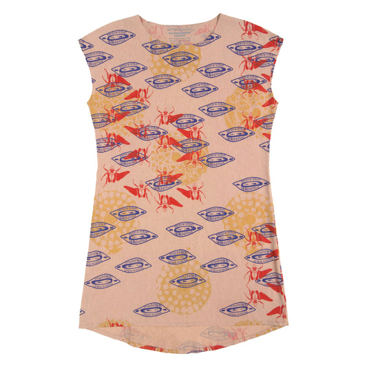 Silk Blend Shift Dress // Acorn Tan