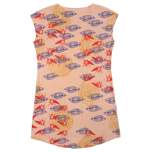 Silk Blend Shift Dress // Acorn Tan