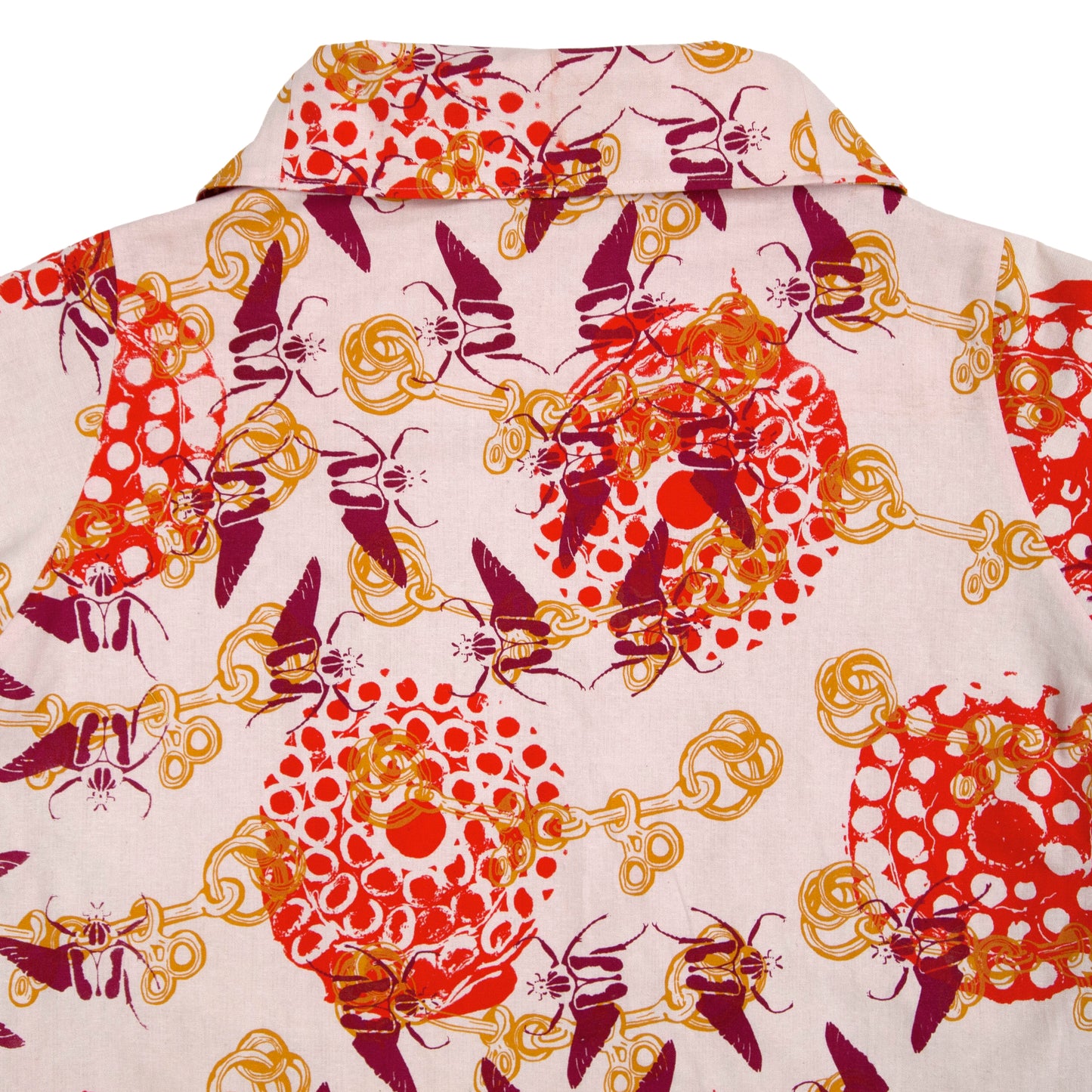 SAMPLE Linen Jacket // Bits, Goliath Beetles, Fireworks Remnants on Pink